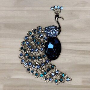 Peacock Brooch Pin NWOT